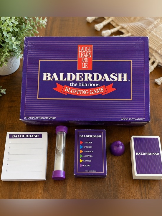 Gameworks Other - Vintage 1984 Balderdash Board Game GameWorks Canadian Edition Complete